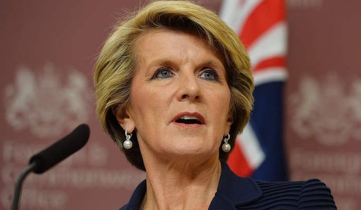 australianforeignministerjuliebishoparrivesindelhi