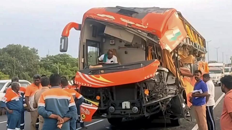 Two Killed As Bus Rear-Ends Lorry on Chennai-Trichy Highway