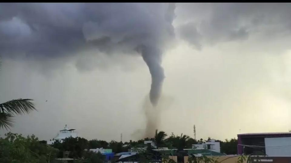 Tornado-Like Windstorm Causes Damage in Tamil Nadu