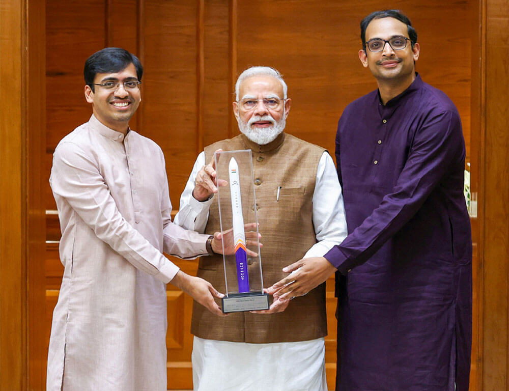 Skyroot Aerospace founders meet PM Modi after Vikram-1 success