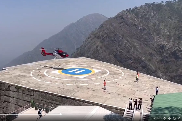 helicopterservicecommencesfromjammutovaishnodeviviapanchhihelipad