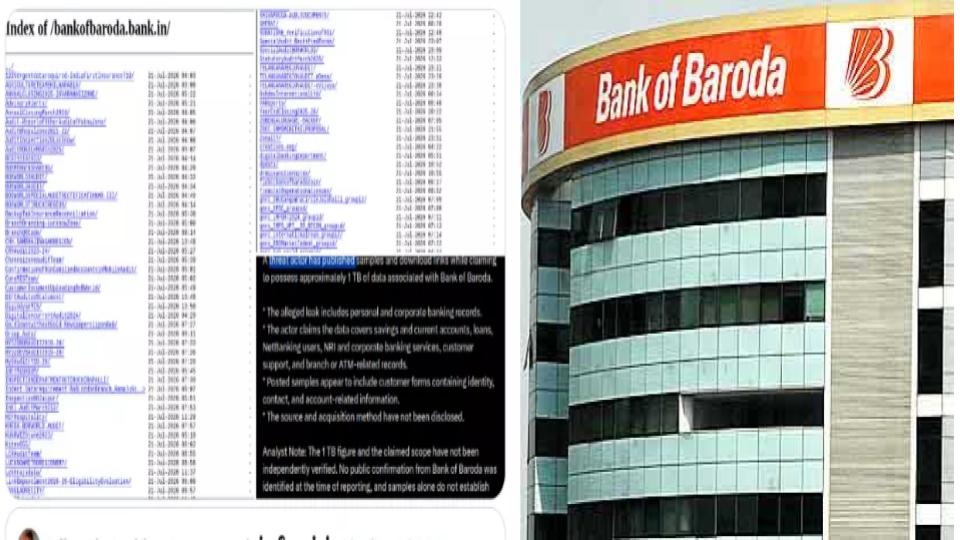 Bank of Baroda Data Leaked on Dark Web 