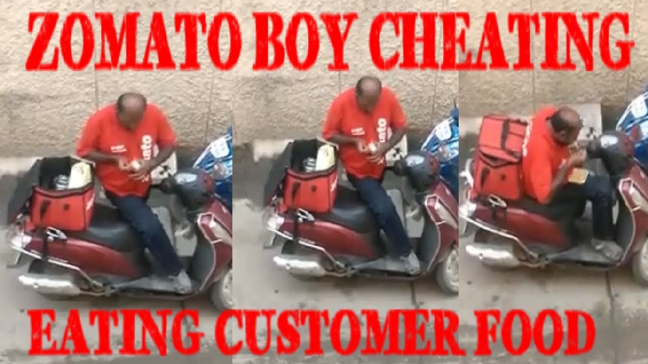 zomatodeliveryboyeatsorderfoodsealsitbackbeforedeliveryvideogoesviral