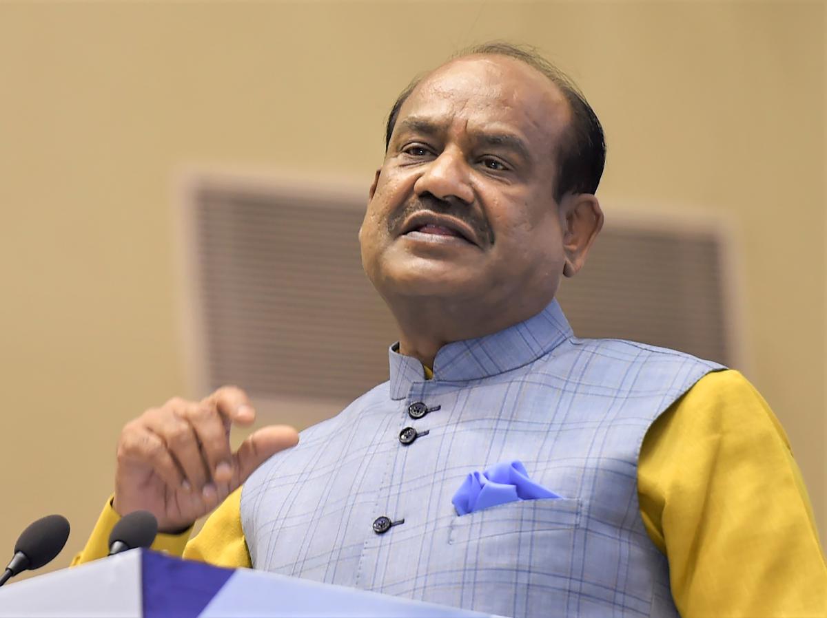 lsspeakerombirlabarsprotestsatparliamentgates