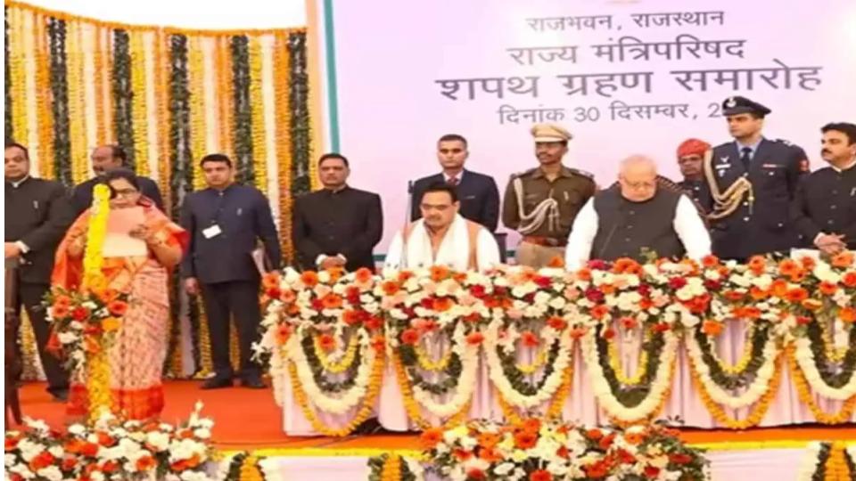onewomanamong22ministerstakeoathinrajasthan