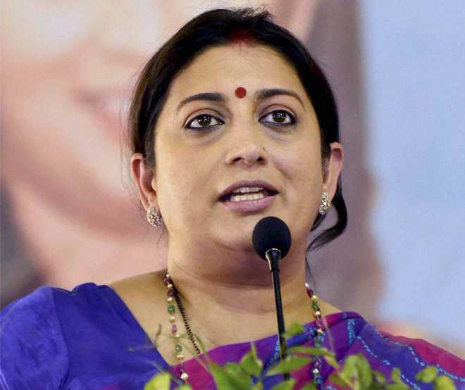 smritiiranitakeschargeofwcdministry