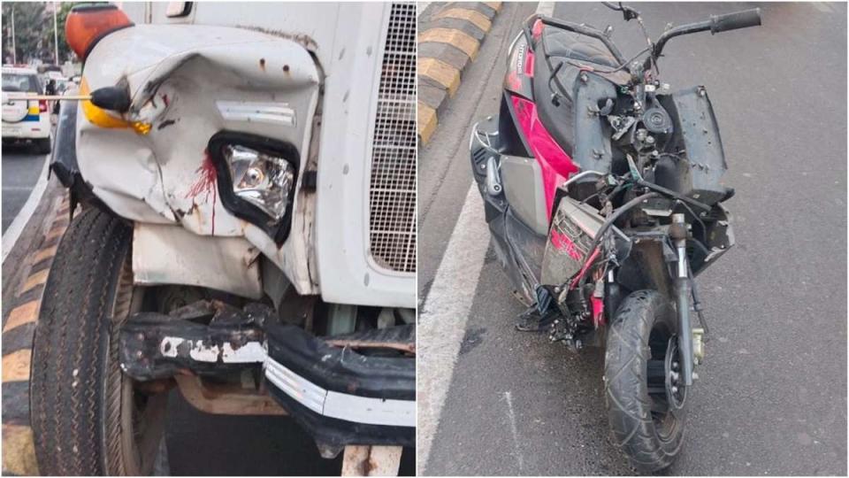 threekilledastheirtwowheelercollideswithdumperonbridgeinmumbai