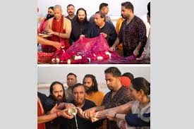 mukeshambaniandfamilyparticipateintheongoingmahakumbhmela
