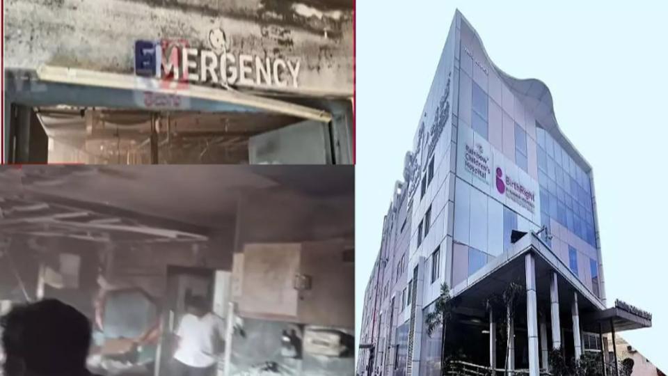 Fire broke out at Rainbow Children’s Hospital in Vijayawada, patients safe