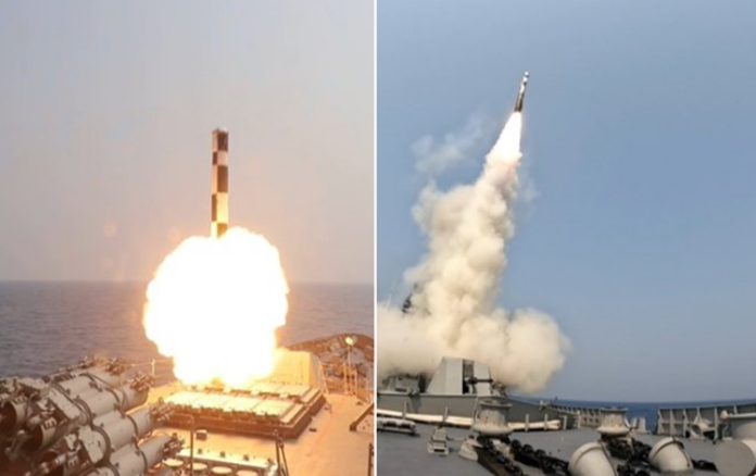 indiannavycarriesoutsuccessfulprecisionstrikebyshiplaunchedbrahmosmissileinarabiansea