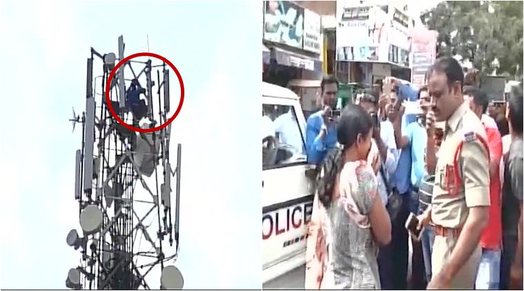 doctorclimbsatopmobiletowerdemandingdivorcefromwife