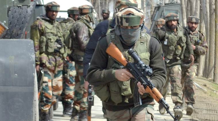 kashmir:encounterinpulwama1terroristkilled2holedupinsidehouse