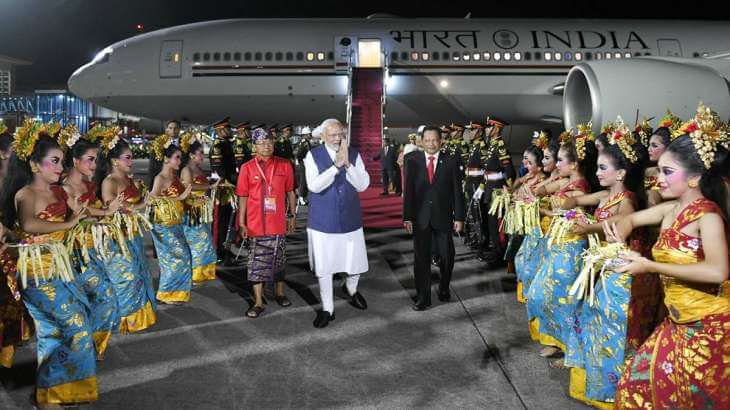 g20summit:pmmodiarrivesinbalitoholdbilateralmeetingswithkeyworldleaders