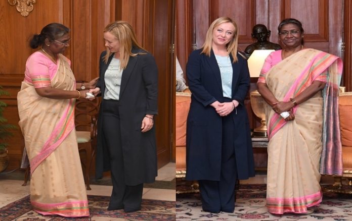 italianpmgiorgiamelonicallsonpresidentdroupadimurmuatrashtrapatibhavan