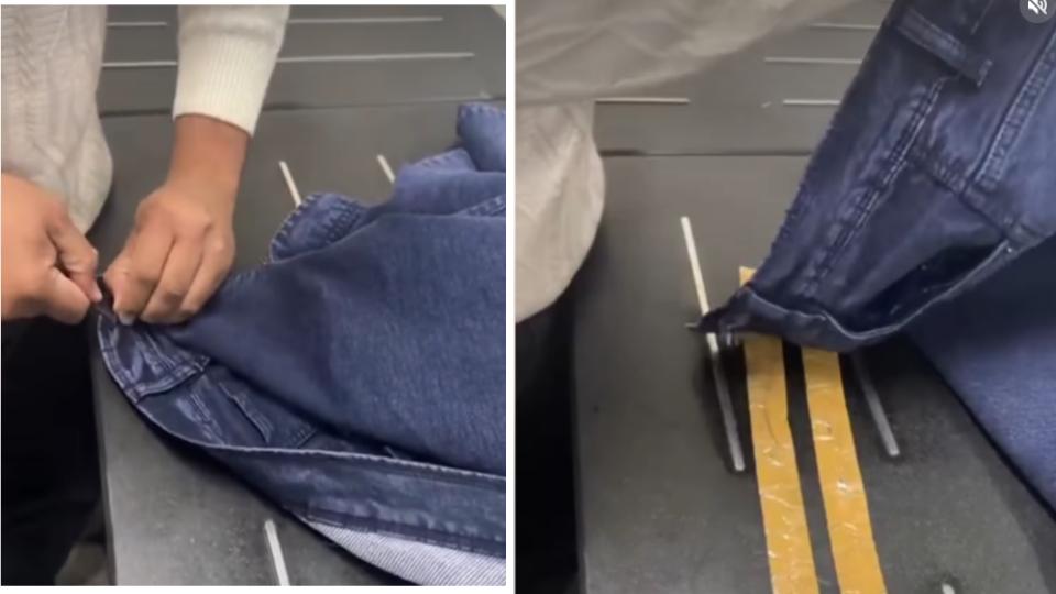 Customs officials seized Gold concealed in jeans at IGI Airport