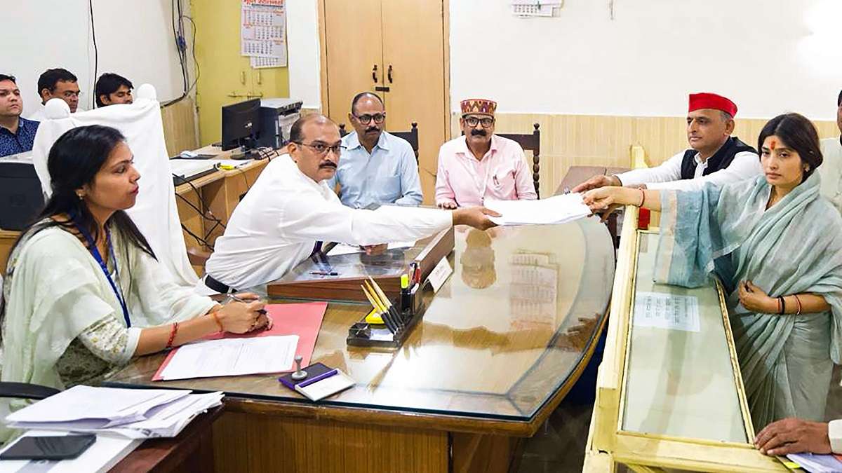 Dimple Yadav Files Nomination from Mainpuri