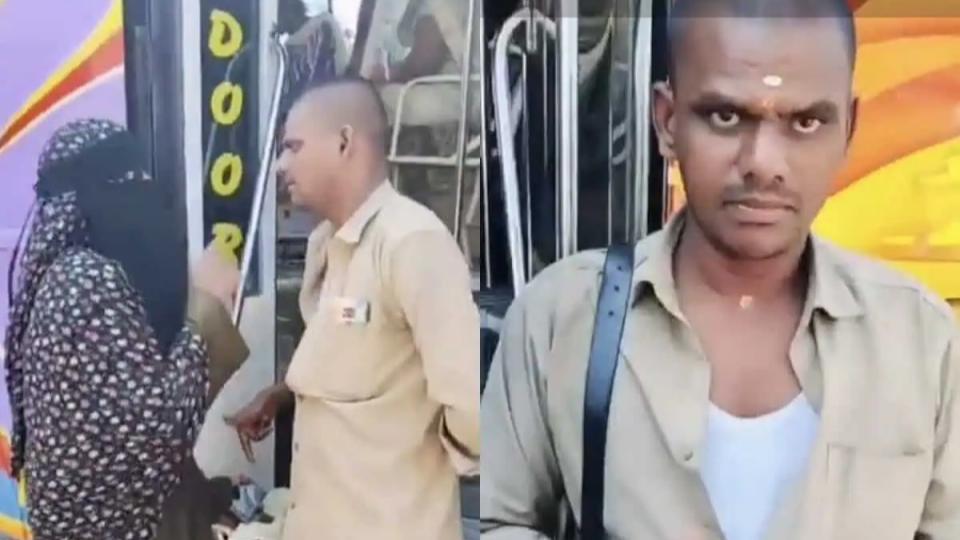 Video of Bus conductor refuses to let Muslim woman board in TN  