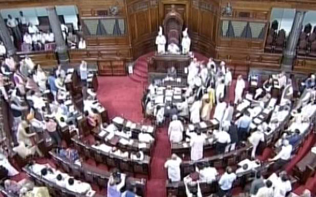 rajyasabhaadjournedforthedayafteruproarfor14thday
