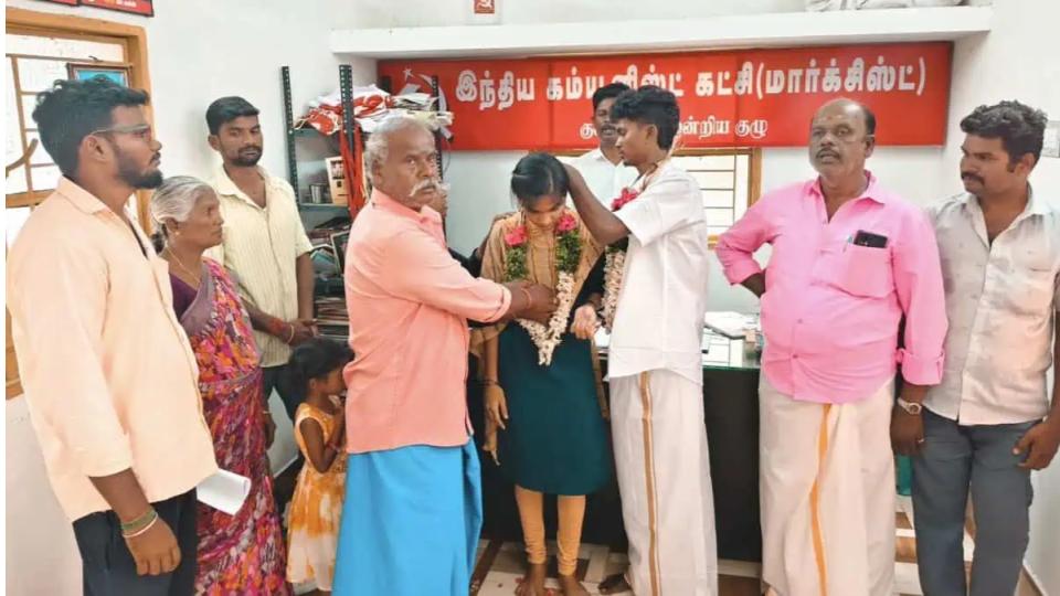 Inter-caste marriage conducted at CPI(M) office in Tamil Nadu