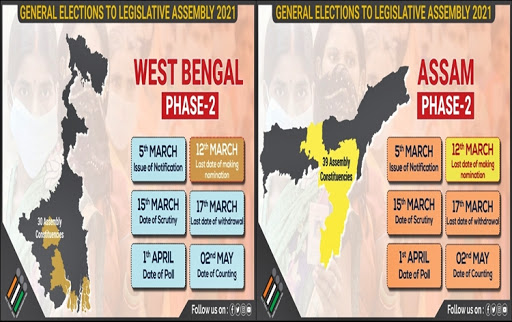 2ndphaseofassemblyelectionsinwestbengalassamtobeheldtomorrow