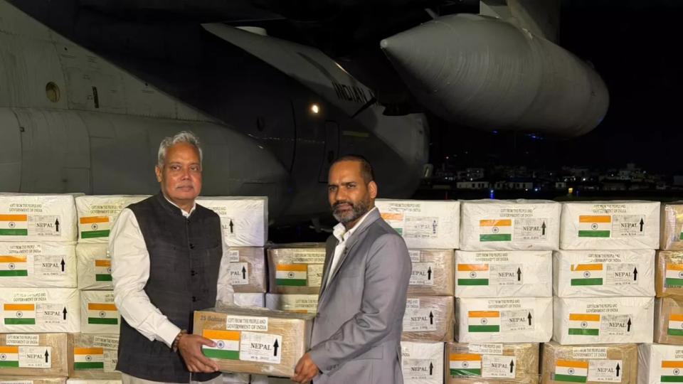 India Hands Over 10 Tonnes of Aid to Flood-Hit Nepal
