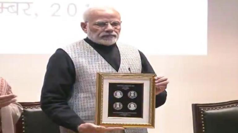 pmmodireleasesrs100coininmemoryofatalbiharivajpayee