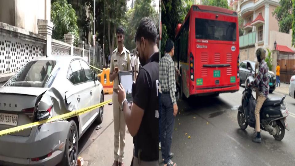 Senior Citizen killed after Mumbai electric bus hits parked car