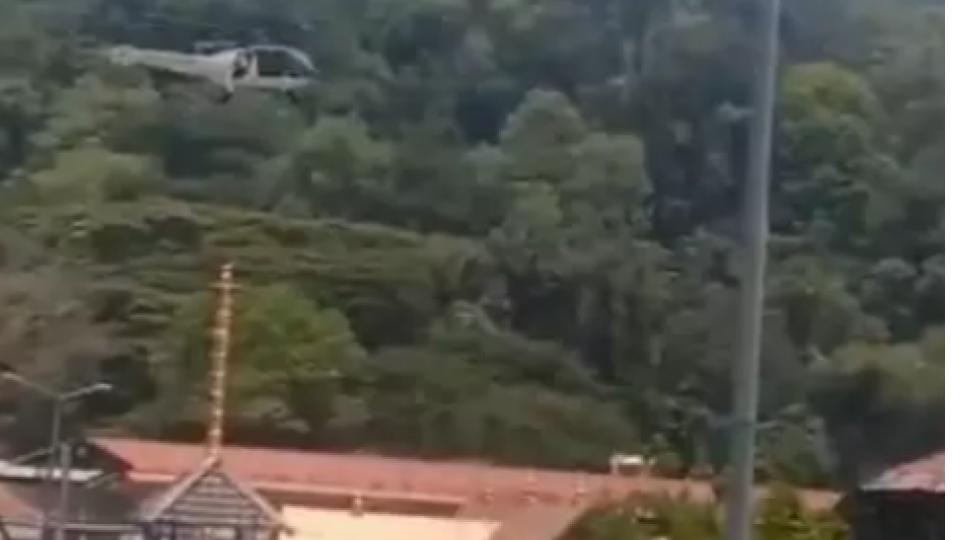 Police Register Case After Coast Guard Helicopter Flies Low Over Sabarimala Temple