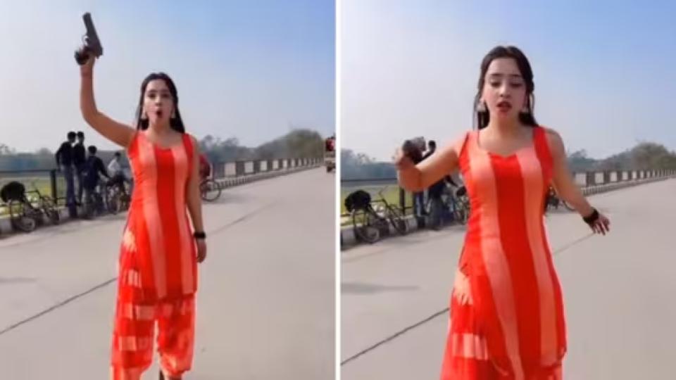 Woman dances with gun in broad daylight and viral video attracts UP Police attention