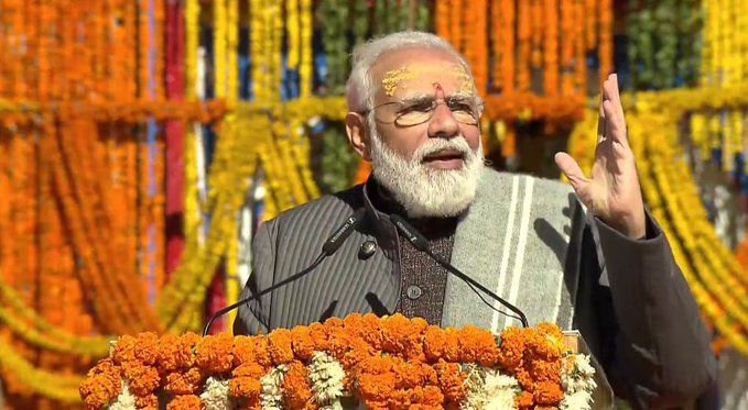 pmmodilaysfoundationstonesanddedicatestonationvariousdevelopmentprojectsinkedarnath