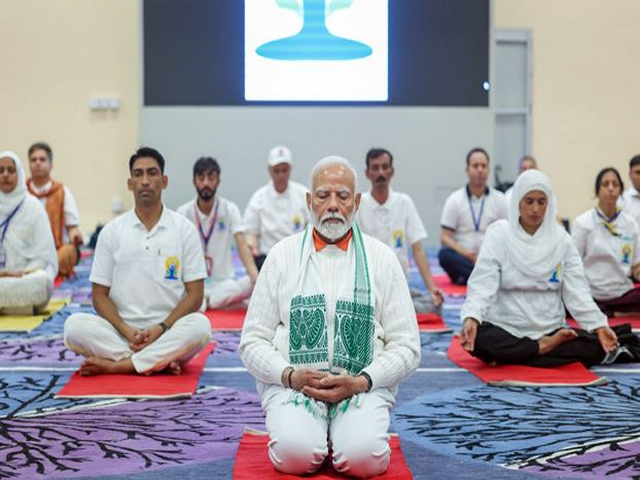 PM Modi leads the nation on 11th International Yoga Day celebrations at Visakhapatnam