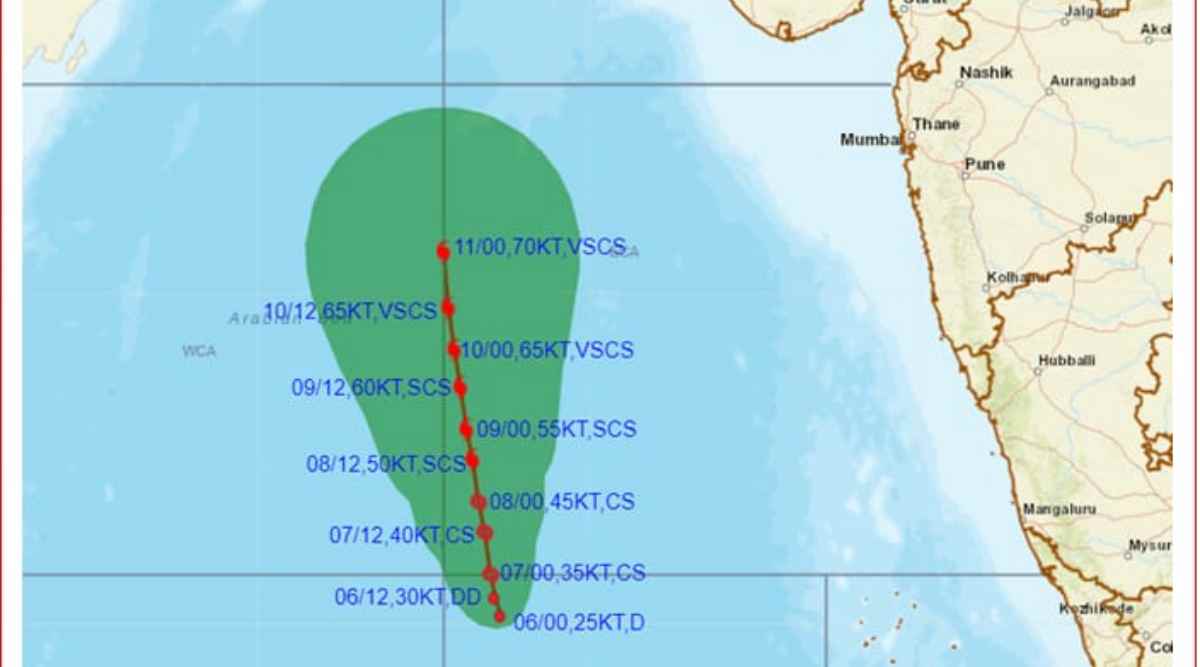 veryseverecyclonicstorm‘biparjoy’overeastcentralarabianseatointensifyandmovenearlynorthnortheastwards