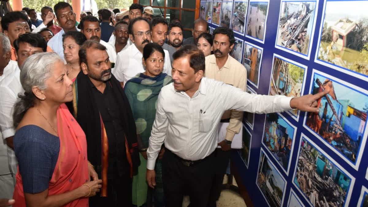 financeministernirmalasitharamanvisitsfloodaffectedareasoftuticorindistrictintamilnadu