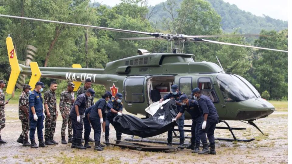 Indian rescue teams searches for people trapped in Nepal Hydropower tunnels