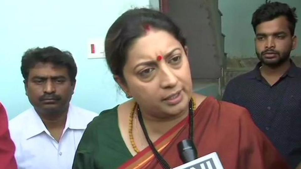 loksabhapolls:smritiiraniallegesboothcapturinginamethicongressdismissesitas‘excuse’