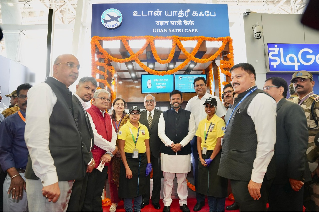 unionministerkrammohaninauguratesudanyatricafeatchennaiairport