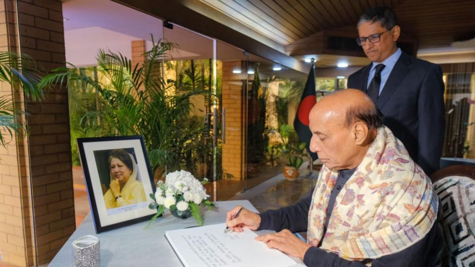 Rajnath Singh Visits High Commission Of Bangladesh In New Delhi