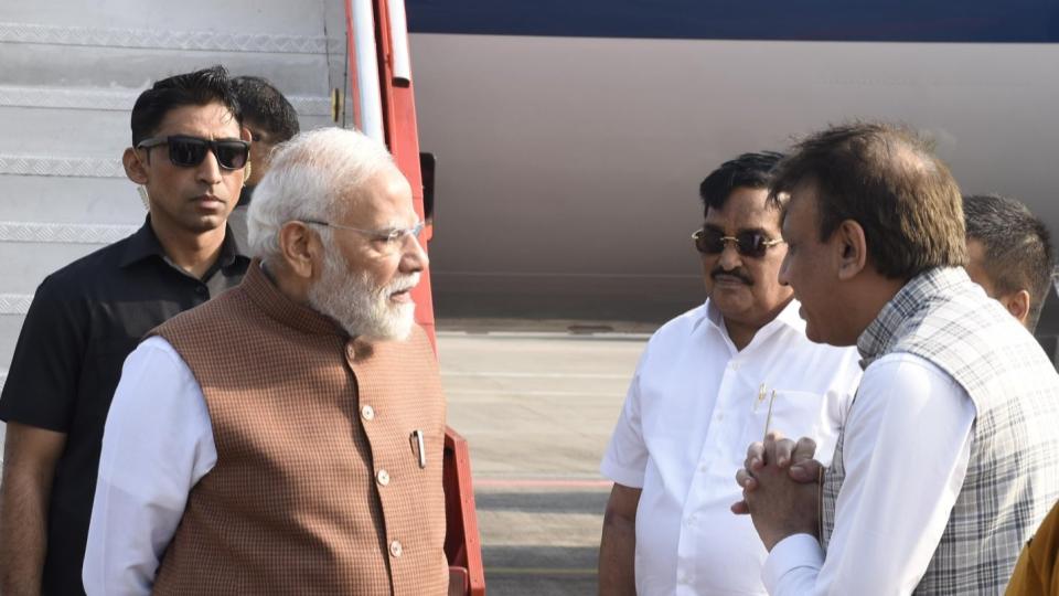 PM Modi Visits Under-Construction Bullet Train Station In Gujarat