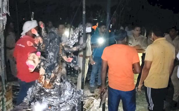 3 killed, 67 injured in Durga Puja pandal fire at Bhadohi district of Uttar Pradesh