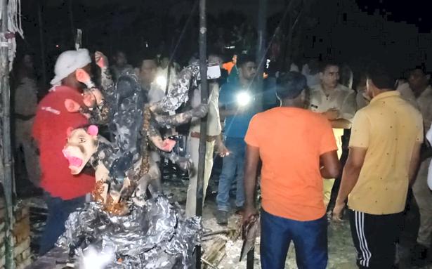 3killed67injuredindurgapujapandalfireatbhadohidistrictofuttarpradesh