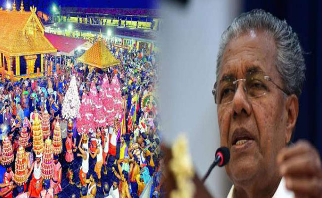 willfacewrathoflordayyappa:bjpandcongressattackvijayangovtafterwomenbelow50entersabarimala