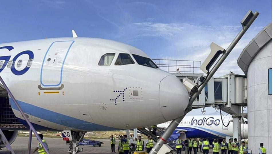 Indigo Flight Hits Pole While Parking At Srinagar Airport