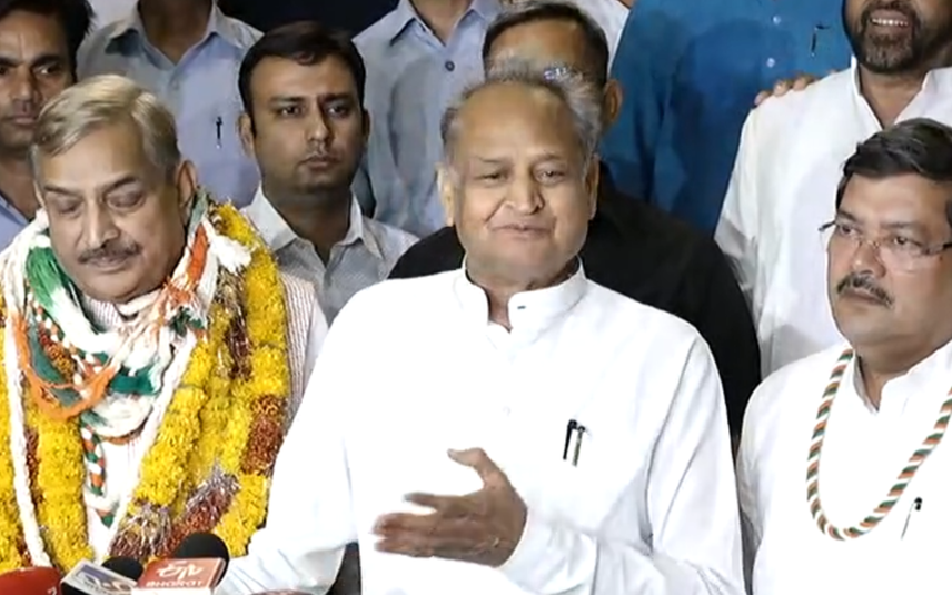 congresswins3rajyasabhaseatsbjp1inrajasthan