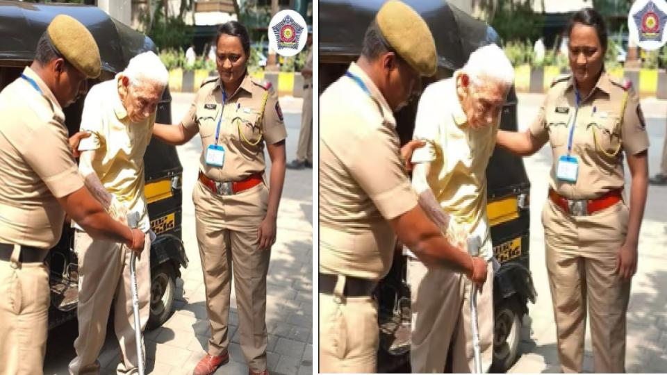 Mumbai Police after retired army officer casts his vote 