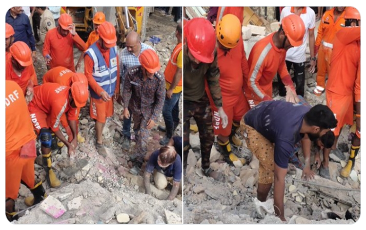 atleastfourpeoplekilledafterbuildingcollapsedinjunagadhgujarat