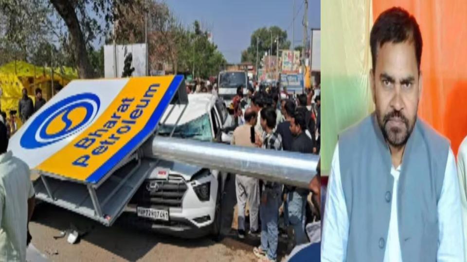Samajwadi Party Leader Killed as Heavy Pole Falls on His Vehicle in UP