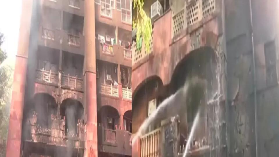 Fire broke out at Brahmaputra Apartments in New Delhi