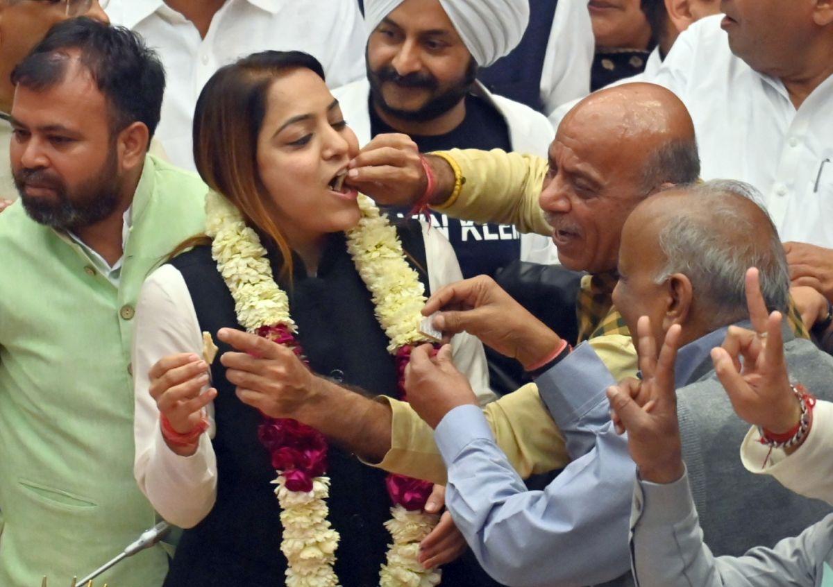 aamaadmipartysshellyoberoiwinsdelhimayorelections