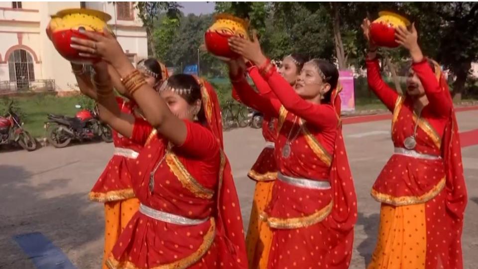 Women perform Mithila