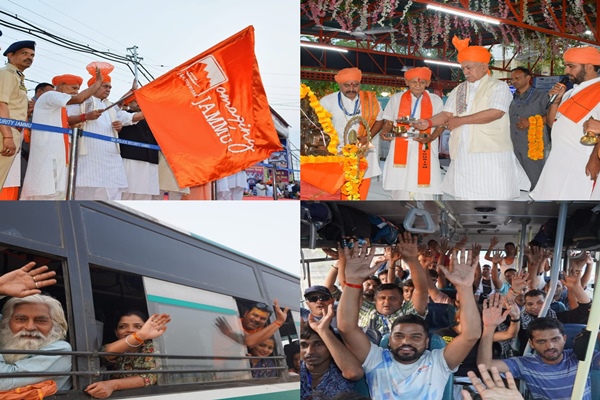 jklgmanojsinhaflagsofffirstbatchofamarnathyatrapilgrimsfromjammubasecamp